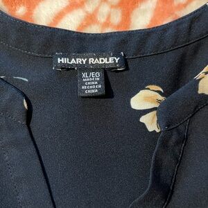 Hilary Radley Navy Floral Top